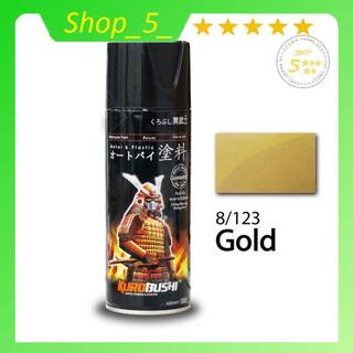 Sơn xịt Màu vàng đồng lấp lánh Samurai Kurobushi mã 8123 sơn xe máy vàng ánh kim loại