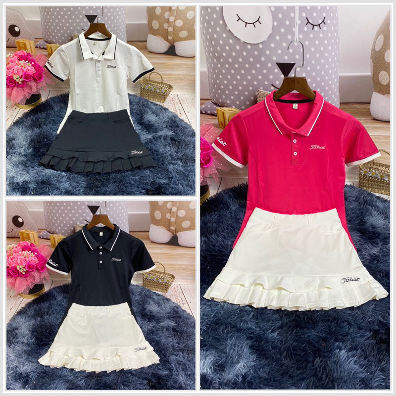 Sét thể thao golf, tennis, cầu lông nữ xinh quá ạ, chất thun co giãn