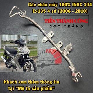 Gác chân máy xe Ex nhỏ , chất liệu hoàn toàn INOX 304 đặc , đường kính 16mm