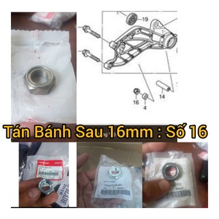 Tán bánh sau xe Tay Ga 16mm dùng chung Hãng Yamaha , Honda , SYM , SUZUKI
