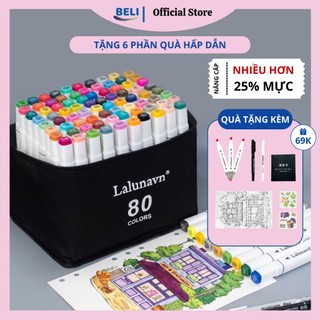 Bút màu Marker Lalunavn Touch Cool họa cụ tô màu dạ vẽ tranh anime Bộ 30/60/80 -B66