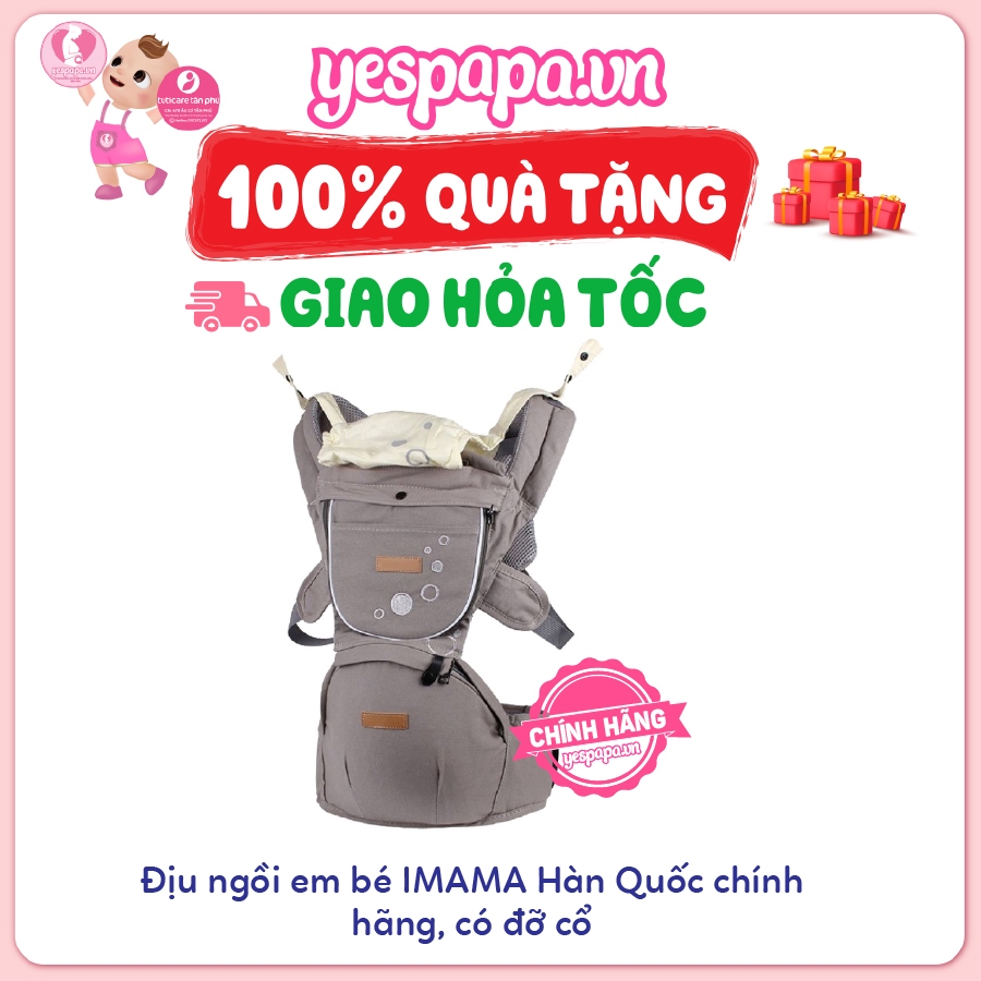 (sỉ, lẻ)Địu ngồi em bé IMAMA Hàn Quốc chính hãng, có đỡ cổ
