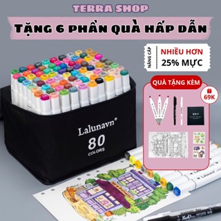 Bút màu Marker Lalunavn Touch Cool họa cụ tô màu dạ vẽ tranh anime Bộ 30/60/80 -B66