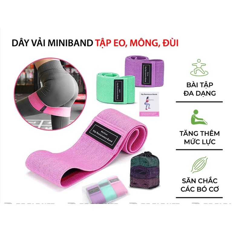 Dây kháng lực Aolikes - Chính hãng, Dây Mini Band Đàn Hồi Kháng Lực tập Mông Đùi Chân, Dây tâp thể thao Gym&Yoga.