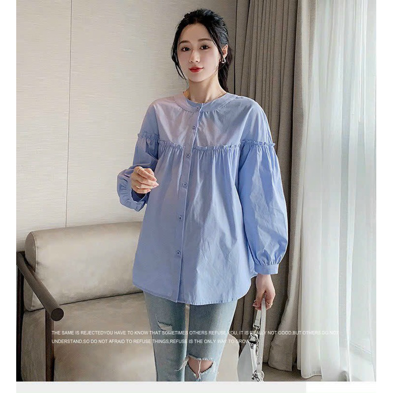 Áo bầu dài tay mùa thu, áo babydoll dài tay