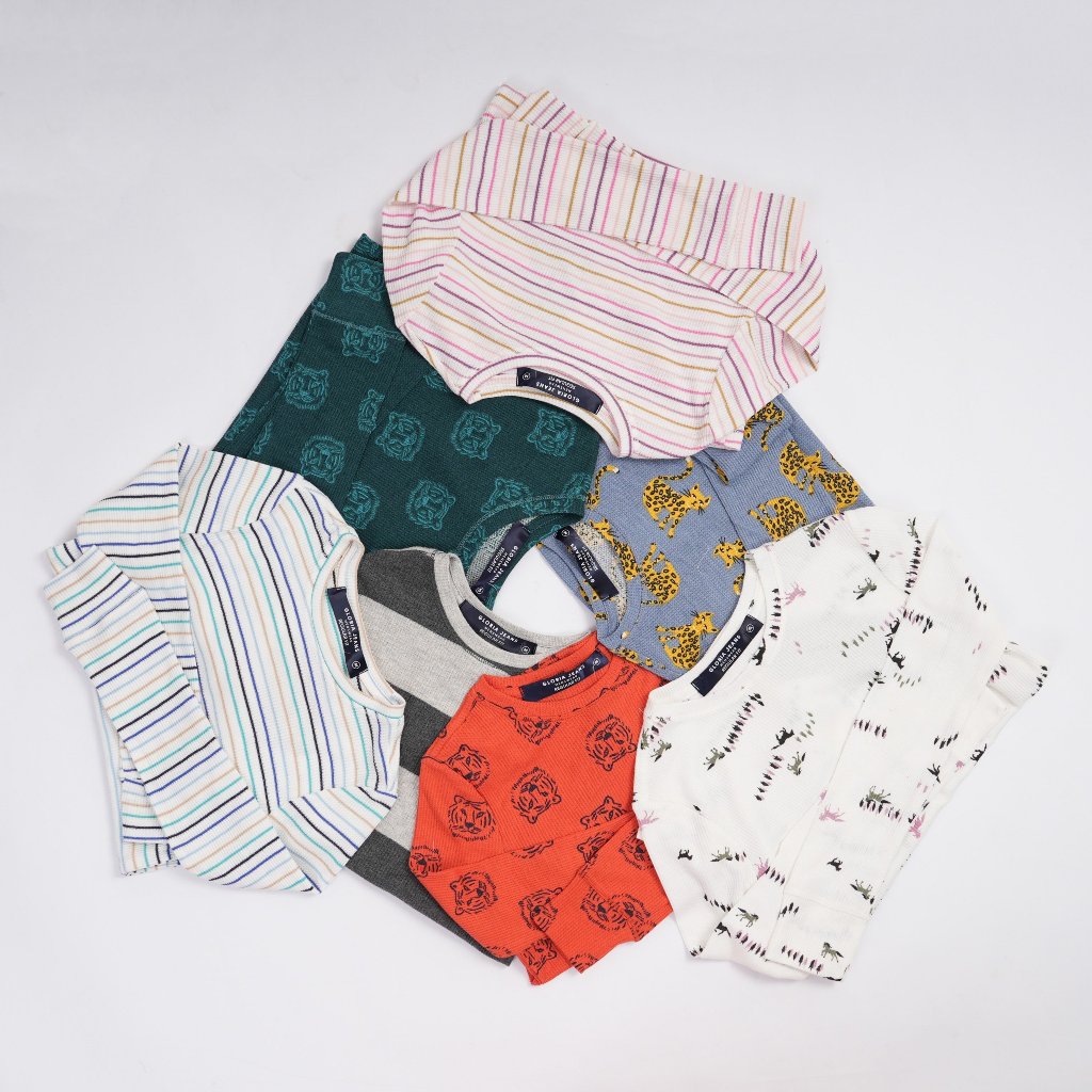 Áo phông bé gái dài tay hình họa tiết, chất cotton xốp mềm nhẹ