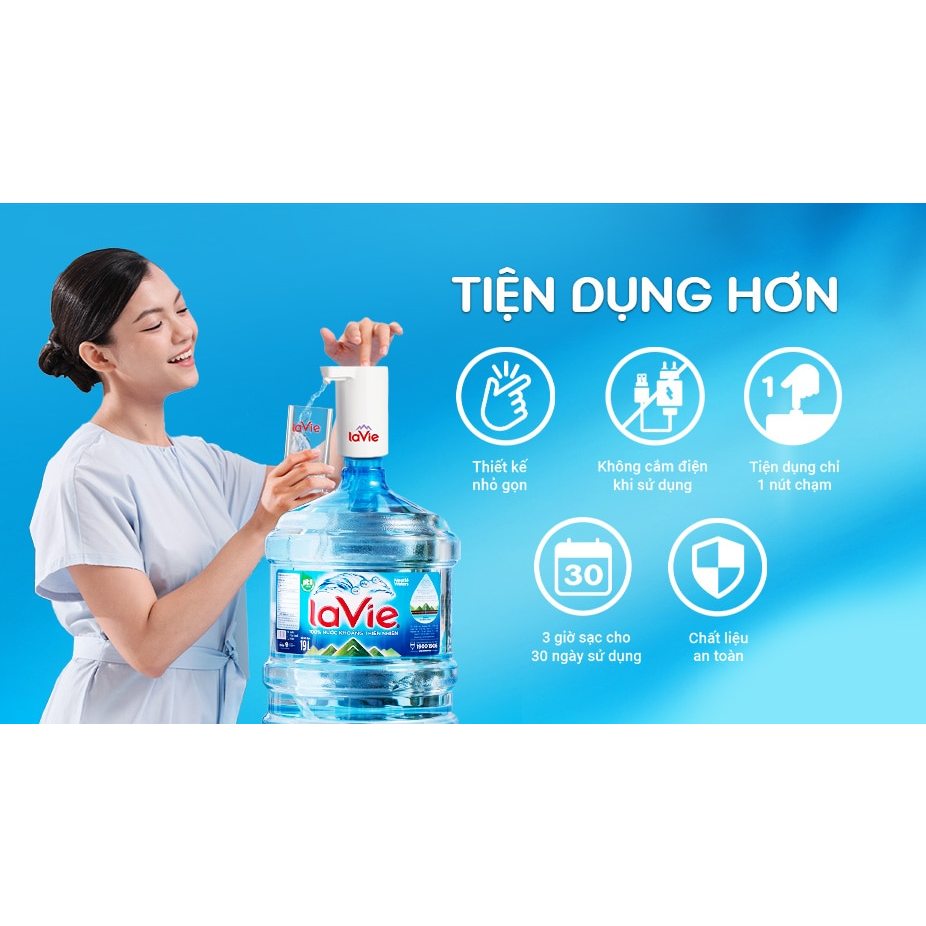 Máy hút nước tự động bình Lavie 19l Black Advance/White Pro