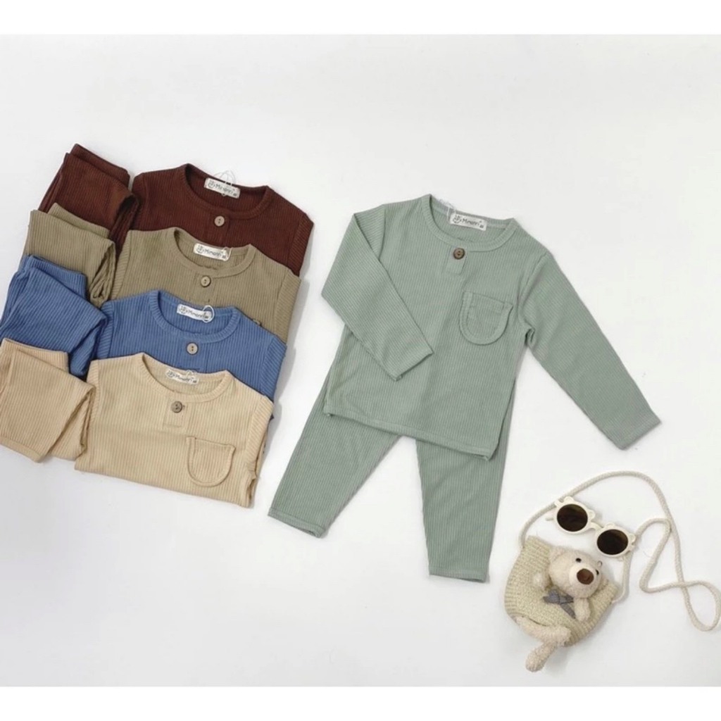 Bộ len tăm có túi thu đông cho bé 8-18kg Namkidshop (T171)