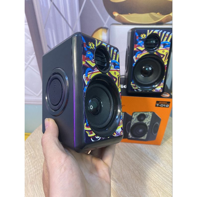 Loa Vi Tính Kisonli T-012 Có kèm Bluetooth Jack 3.5, Loa có 4 Bass Âm Thanh Trung Thực Sống Động - BH 12 Tháng