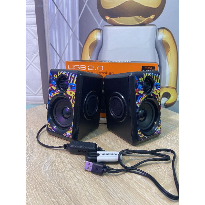 Loa Vi Tính Kisonli T-012 Có kèm Bluetooth Jack 3.5, Loa có 4 Bass Âm Thanh Trung Thực Sống Động - BH 12 Tháng