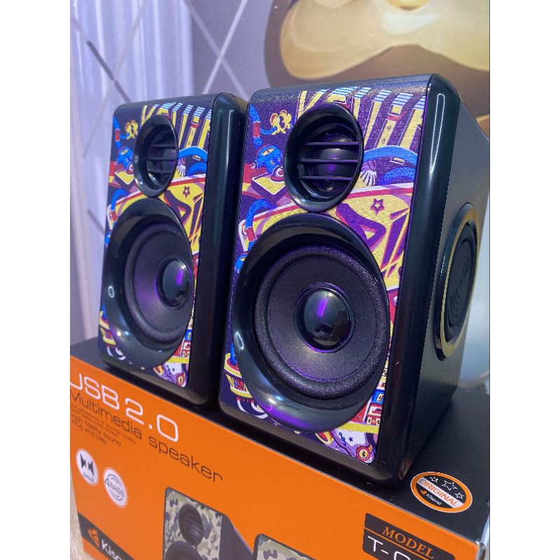 Loa Vi Tính Kisonli T-012 Có kèm Bluetooth Jack 3.5, Loa có 4 Bass Âm Thanh Trung Thực Sống Động - BH 12 Tháng