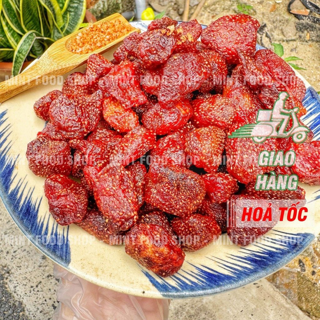 Dâu Tây Sấy Dẻo Thái Lan Mẩu Thử 10Gram