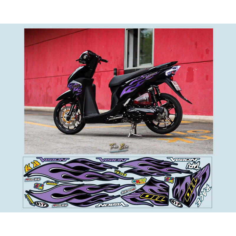 TEM CHẾ LỬA VISION XE ĐEN !