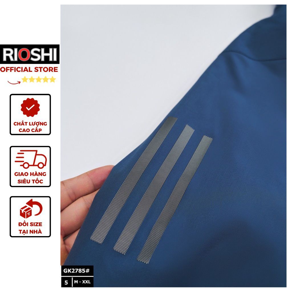 Áo khoác Adidas nam cao cấp hai lớp trần bông dày dặn siêu ấm Rioshi RD2785 - Áo khoác gió nam thu đông Hàng Hiệu