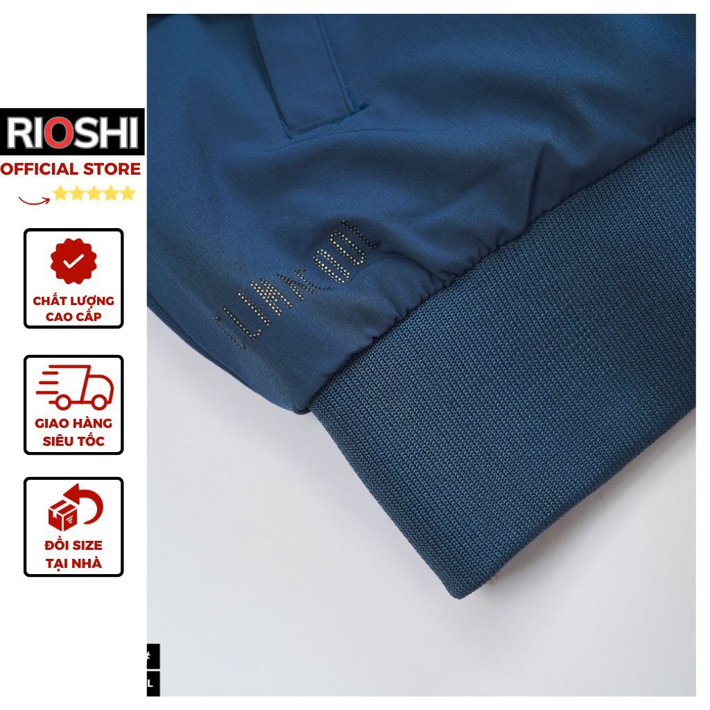 Áo khoác Adidas nam cao cấp hai lớp trần bông dày dặn siêu ấm Rioshi RD2785 - Áo khoác gió nam thu đông Hàng Hiệu