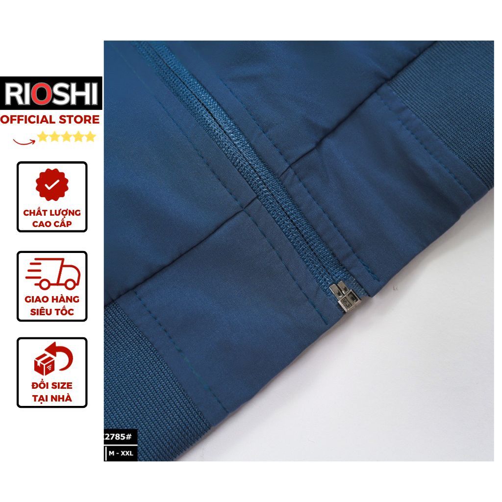 Áo khoác Adidas nam cao cấp hai lớp trần bông dày dặn siêu ấm Rioshi RD2785 - Áo khoác gió nam thu đông Hàng Hiệu