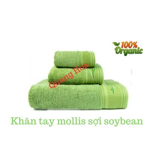 Khăn tay mollis sợi soybean hme2 kt 28 x 45 cm giúp tái tạo da.