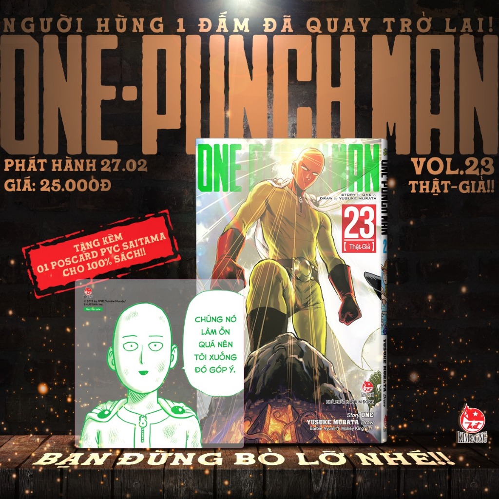 Đồ Sưu Tập - One Punch Man Tập 23 Nguyên Seal Kèm Quà Tặng