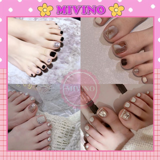 Móng chân giả Mivino hộp 24 nail box đính đá sang chảnh LG04