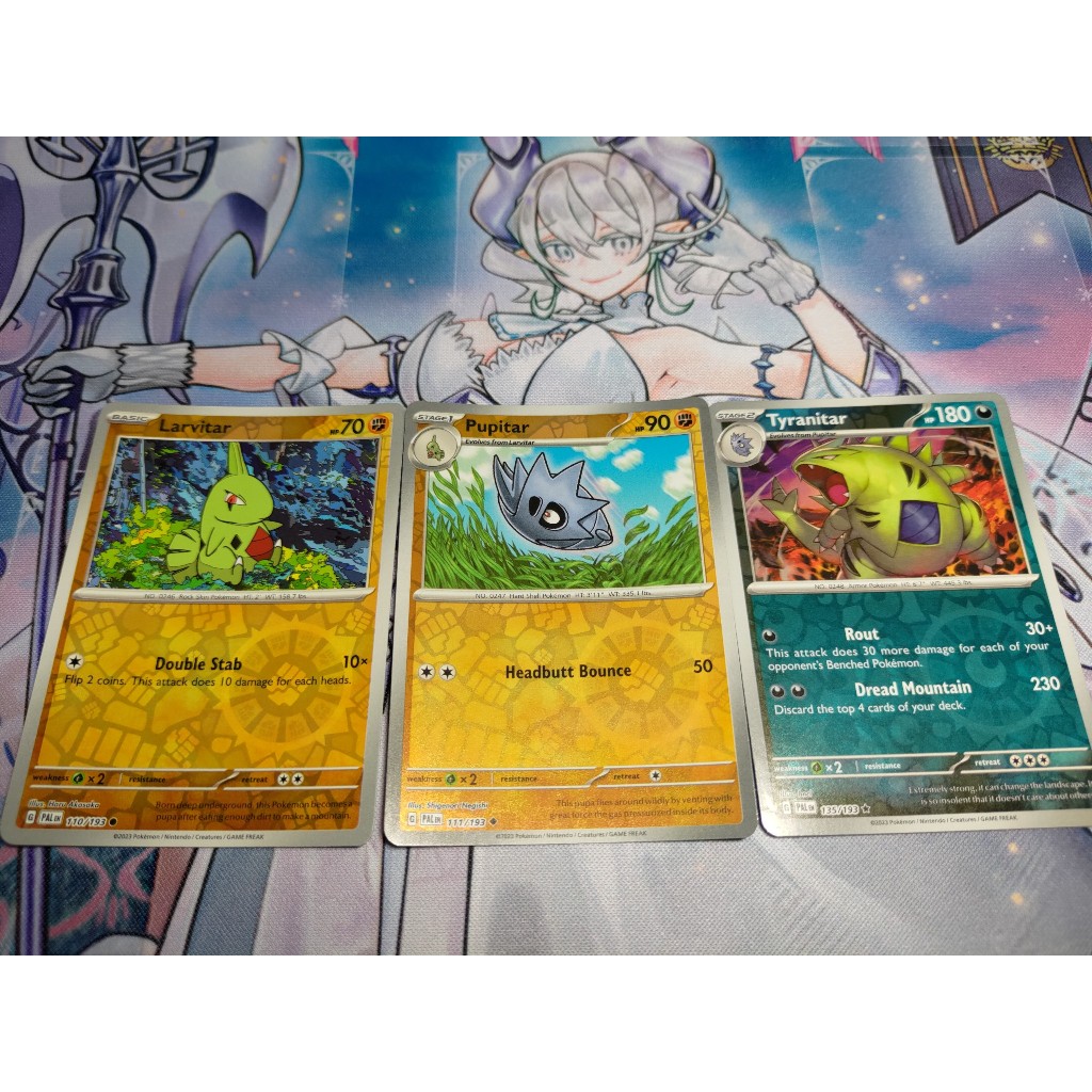 Combo 3 Thẻ Pokemon 3 Cấp tiến hóa của Tyranitar - PALEN