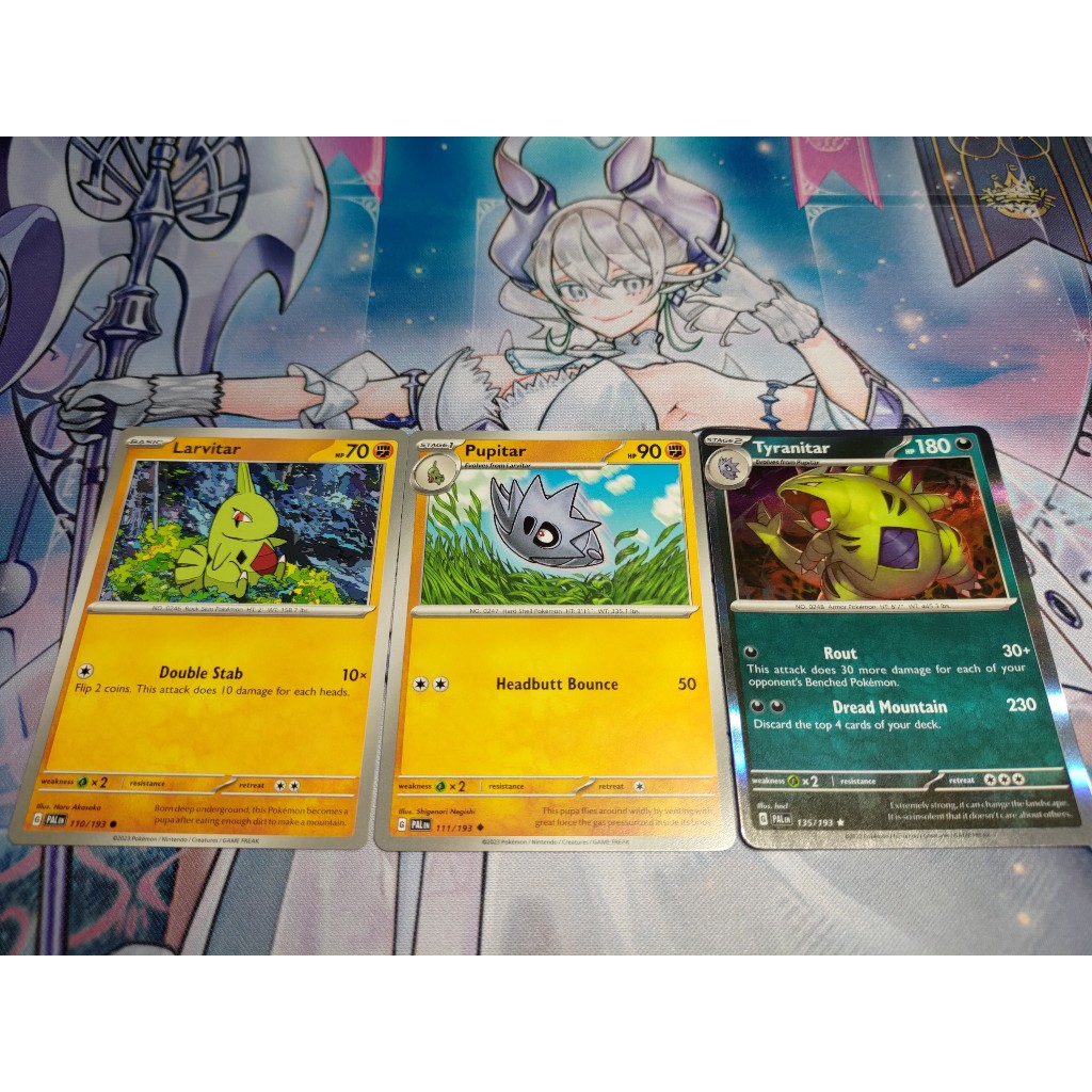 Combo 3 Thẻ Pokemon 3 Cấp tiến hóa của Tyranitar - PALEN