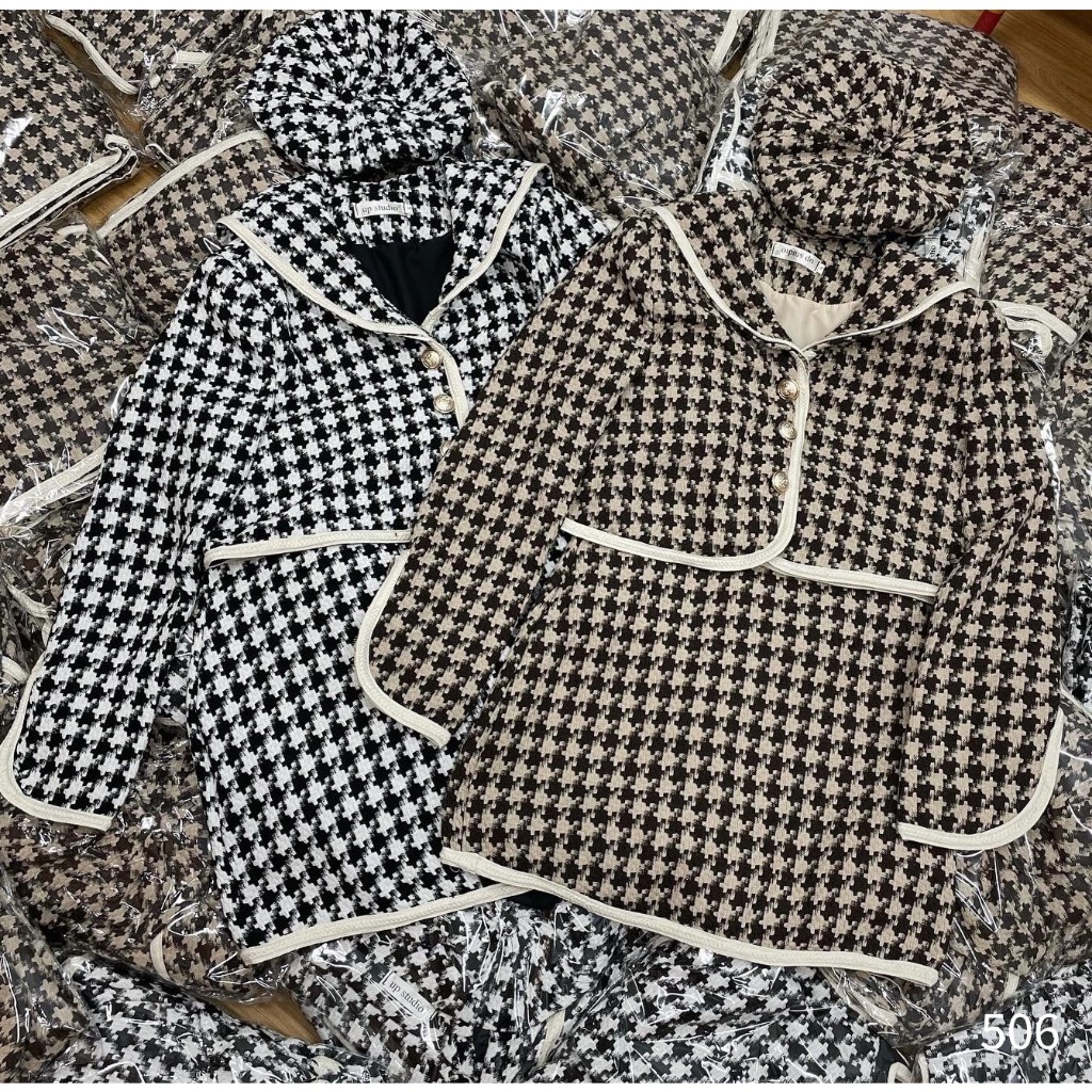 Set dạ Tweed tặng kèm mũ nồi - Retrostyle - Setda506_P4K18