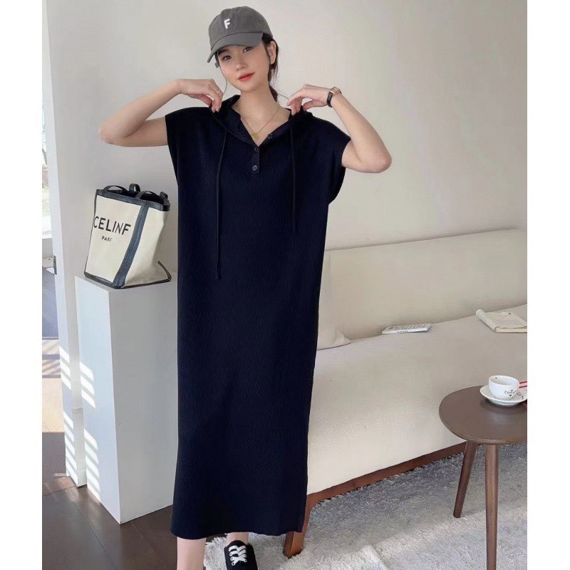 Váy suông dáng dài chất nỉ tăm - Retrostyle - Vaysuongtam489_P3K1