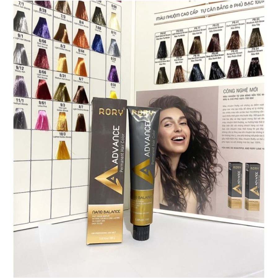 MÀU RORY PHỦ BẠC NÂU ĐEN 100ml