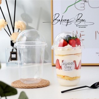 50 ly pp đáy bầu 500ml, đựng tiramisu, trà sữa, cafe, nước ép, bánh lạnh