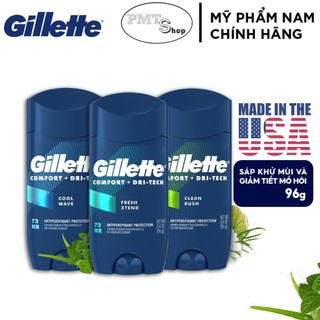 (NK Mỹ) Lăn sáp khử mùi và giảm tiết mồ hôi Gillette 96g Cool Wave Clean Rush Fresh Xtend Made in USA