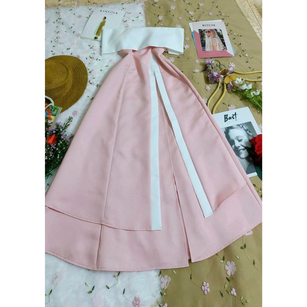 Đầm váy nữ thiết kế, váy trễ vai tiểu thư cho các nàng thơ