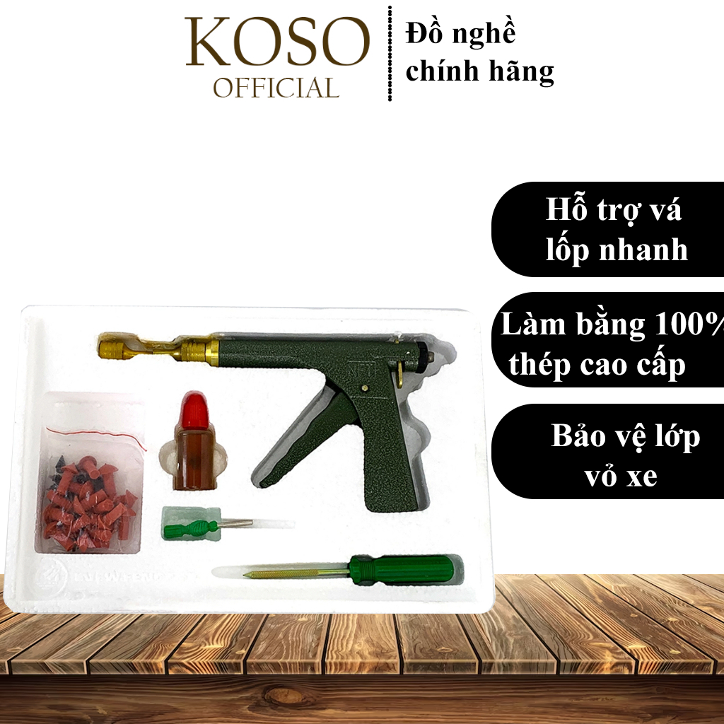 Bộ vá lốp ô tô xe máy không săm tiện dụng - Bộ vá lốp không săm - vá nấm