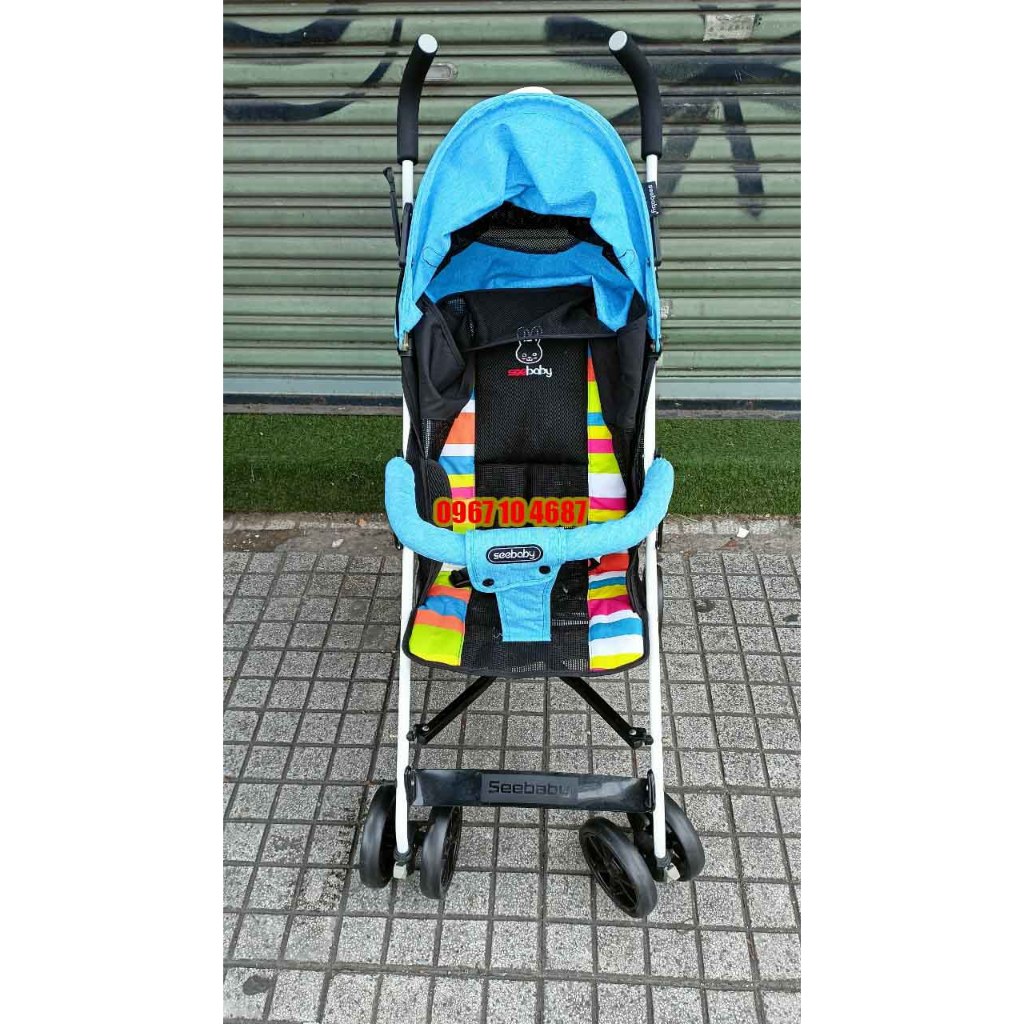 Xe đẩy du lịch gấp gọn cho bé lưới thoáng mát Seebaby S02-1