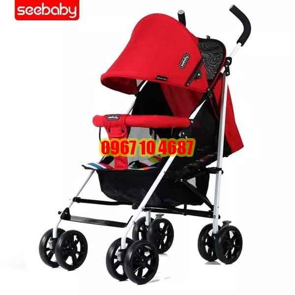 Xe đẩy du lịch gấp gọn cho bé lưới thoáng mát Seebaby S02-1