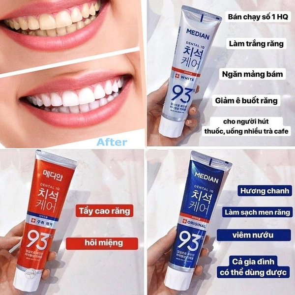 Kem Đánh Răng Median Dental IQ Tartar Protection Toothpaste trắng răng 120g