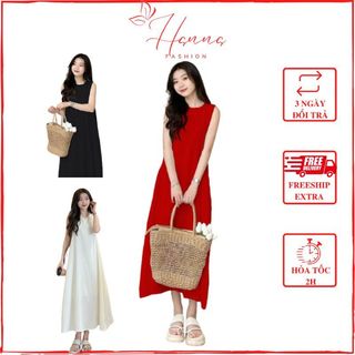 Đầm váy nữ thiết kế,  Maxi suông có túi cho các nàng