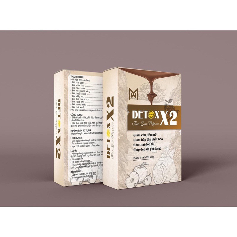 Giảm Cân Detox X2[Hỗ Trợ Đào Thải Mỡ Bụng]