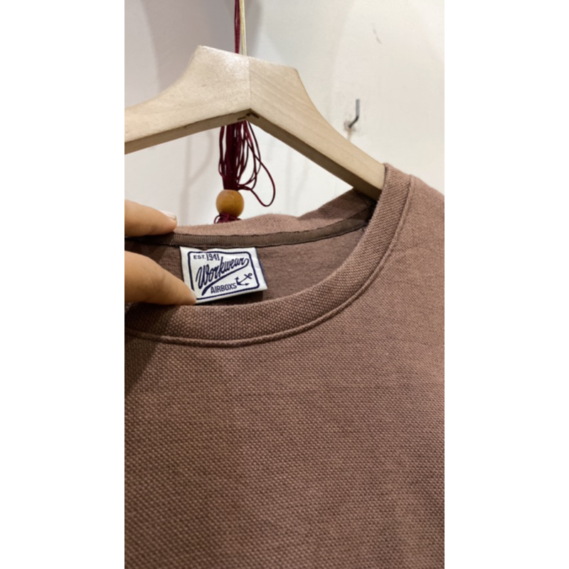 Áo phông Hàn màu nâu tây form rộng freesize chất dày 2hand giá rẻ
