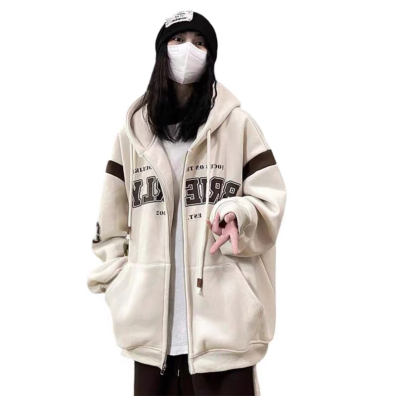 Áo khoác nỉ form rộng mũ hai lớp - RLYS