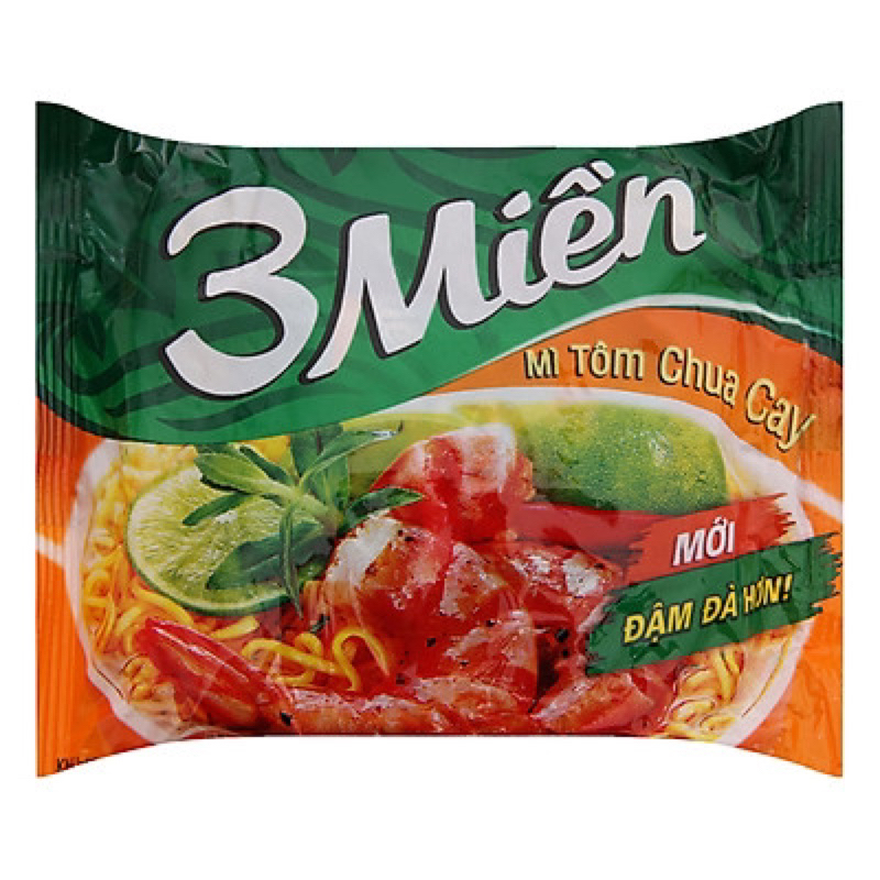Mì 3 Miền tôm chua cay gói 65g