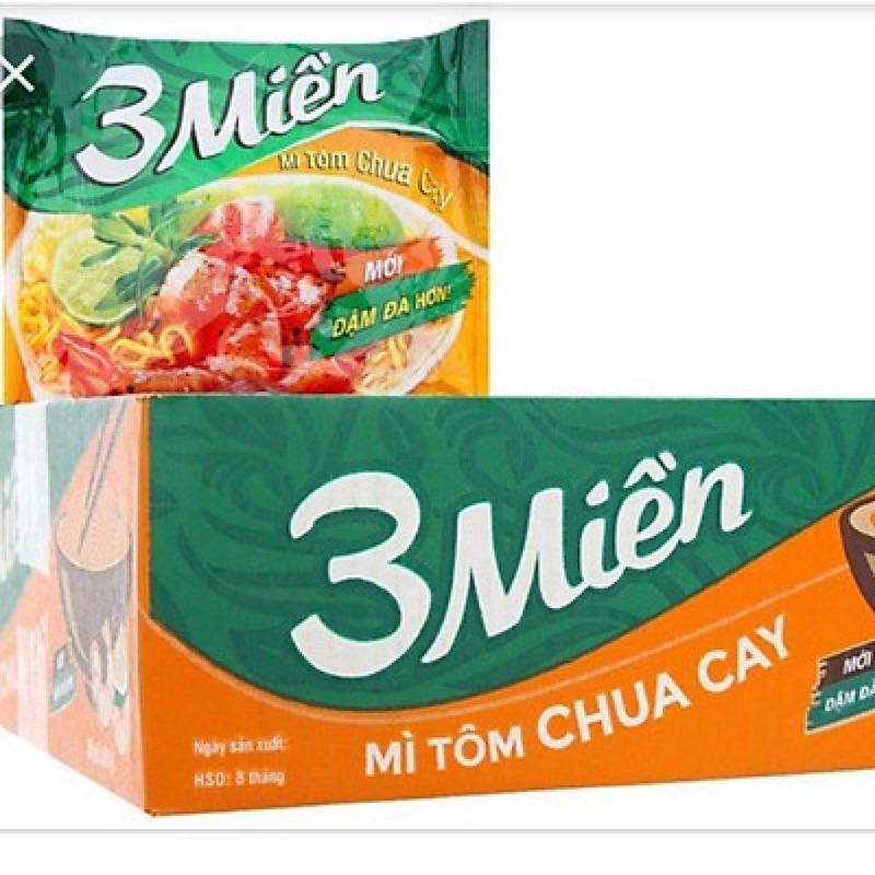 Mì 3 Miền tôm chua cay gói 65g