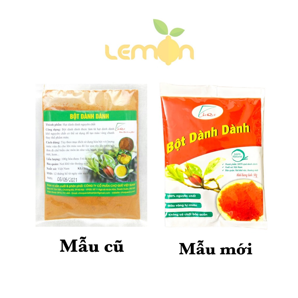 Bột dành dành nguyên chất nấu xôi chè, bánh mứt, tạo màu cho da gà ủ muối