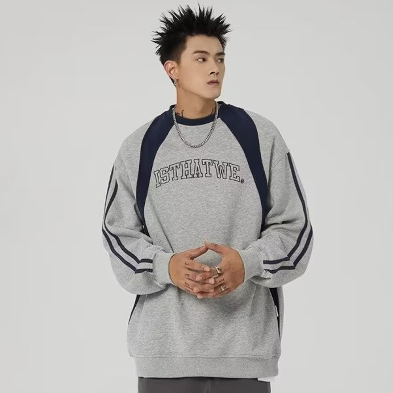 Áo Nỉ Sweater Nam Nữ Unisex Retro Hàn Quốc Kiểu Phối Sườn 𝐅𝐫𝐞𝐝𝐨 𝐌𝐞𝐧𝐰𝐞𝐚𝐫