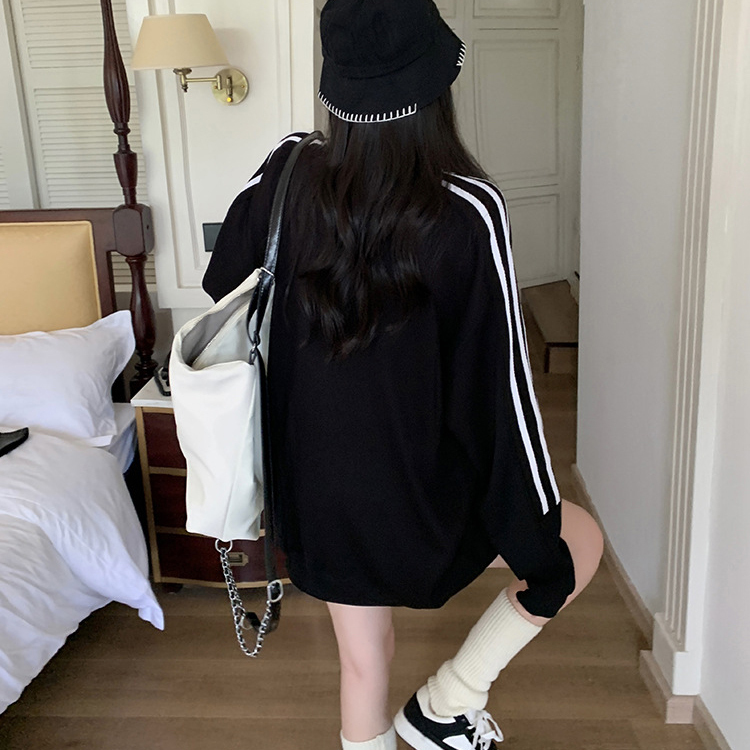 Áo Nỉ Sweater Form Rộng Basic Sọc Thể Thao Năng Động 𝐅𝐫𝐞𝐝𝐨 𝐌𝐞𝐧𝐰𝐞𝐚𝐫