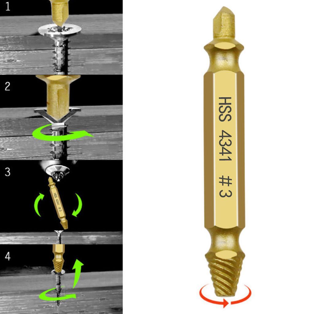 Bộ 6 Mũi Khoan Lấy Ốc Vít Bị Gãy-Thép HSS 4341
