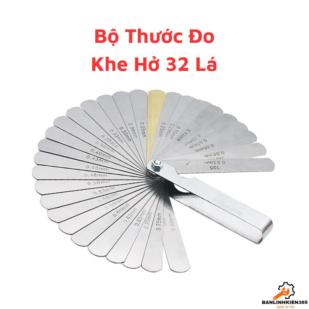 Bộ Thước Đo Khe Hở 32 Lá Bằng Thép Không Gỉ