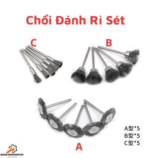 Combo bộ chổi đánh rỉ sét 15 món-trục 3mm
