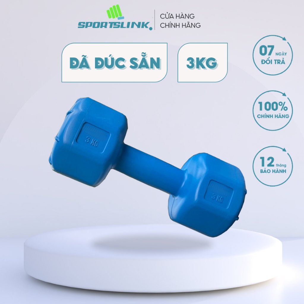 Tạ tay nhựa vn 3kg Sportslink ttn3