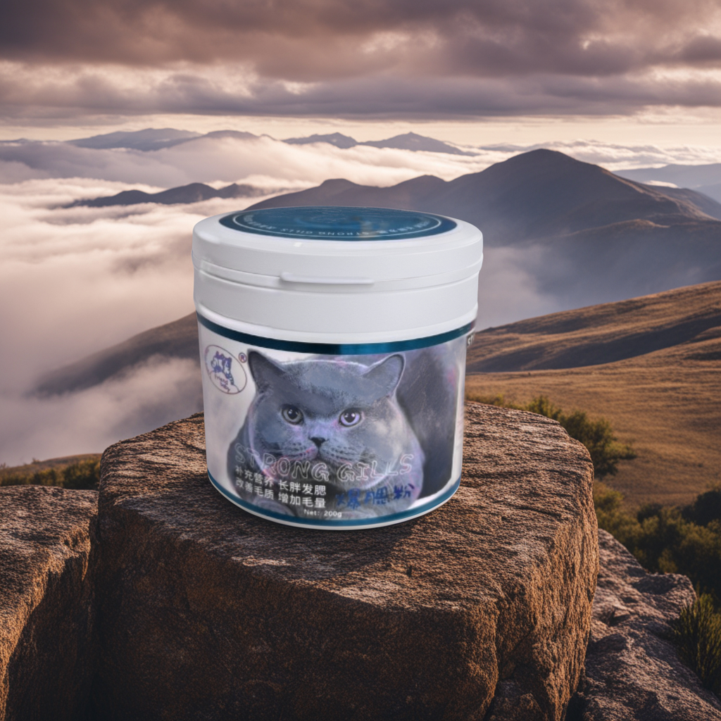 Bột Tăng Nọng Thần Thánh Strong Gills Cho Mèo Kén Ăn Thêm Khỏe Mạnh và Béo Mập hộp 200g