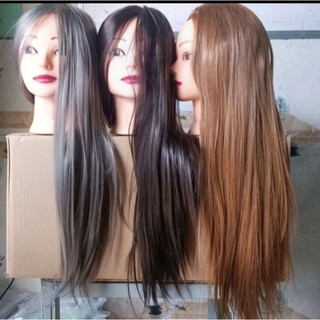 Đầu canh chịu nhiệt học cắt tóc, bới tóc _ tóc dài mềm mượt 70cm